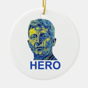 Zelensky Hero Ceramic Tree Decoration