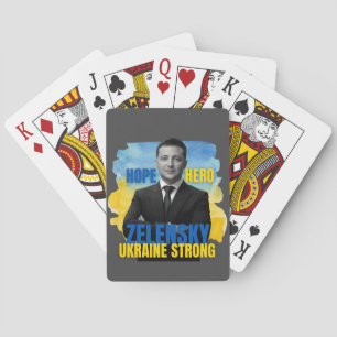 Zelensky Hope Hero Ukraine Strong Playing Cards
