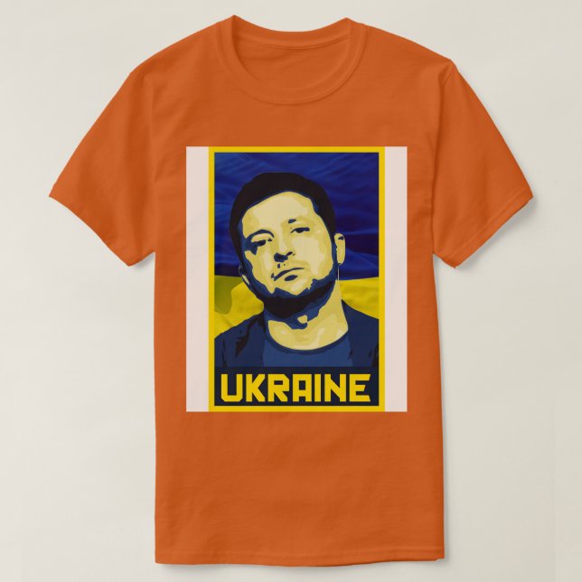 Zelensky Ukraine Flag T-Shirt (Design Front)