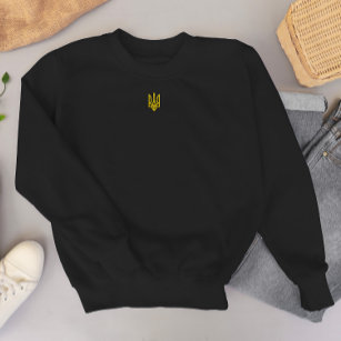 Zelensky Ukraine President Gold Trident Emblem  Sweatshirt