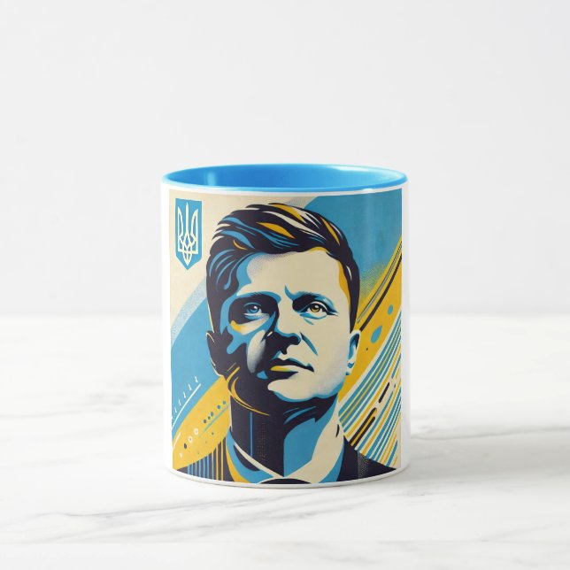 Zelenskyy Pop Art Portrait Mug (Center)