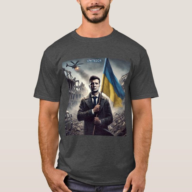 Zelenskyy Support Ukraine Men's T-Shirt  (Front)
