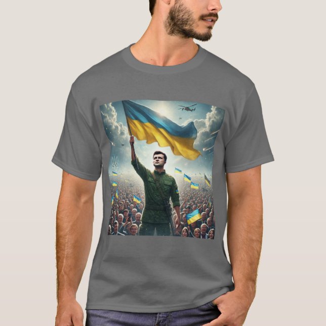 Zelenskyy Ukraine Rally Men's T-Shirt (Front)