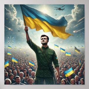 Zelenskyy Ukraine Rally Poster Print