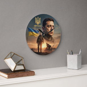 Zelenskyy Ukrainian President Wall Clock