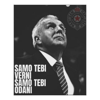 Zeljko Obradovic ZOC Partizan Poster