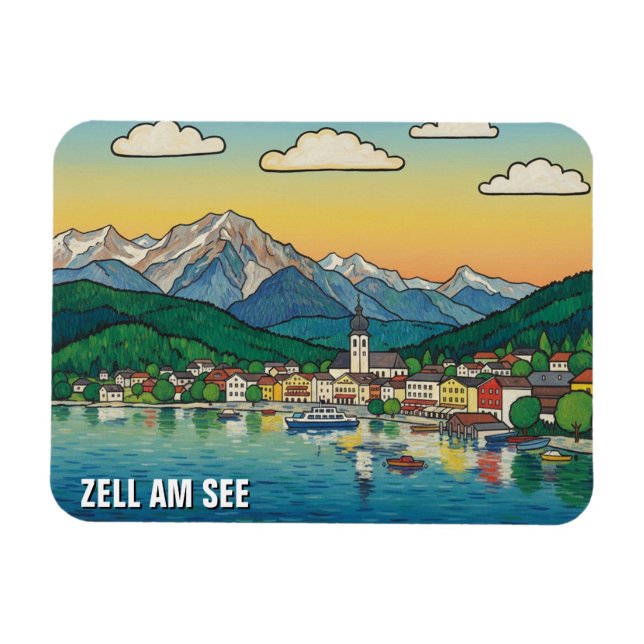 Zell am See Austria Travel Magnet (Horizontal)