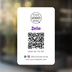 Zelle QR Code Payment   Scan to Pay Business Logo