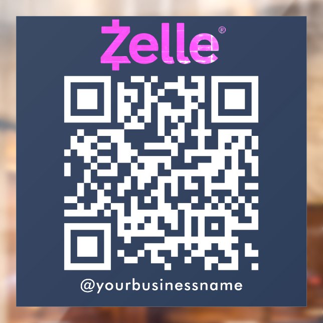 Zelle QR Code Payment Scan to Pay Navy Blue (Sheet 2)