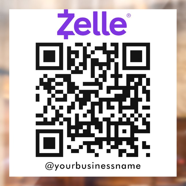 Zelle QR Code Payment Scan to Pay White (Sheet 2)