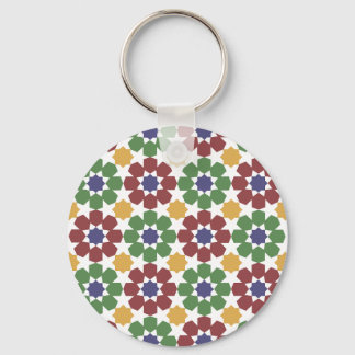 zellige Pattern Moroccan Ceramic Art Traditional Key Ring