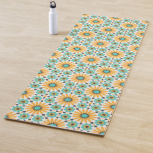 Zellige Radiance: Colorful Andalusian Geometry Yoga Mat