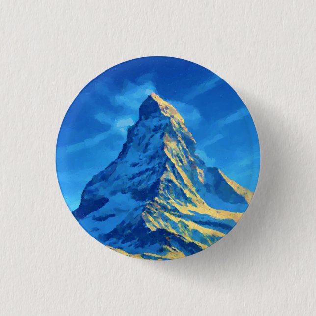 Zematt Matterhorn Switzerland 3 Cm Round Badge (Front)