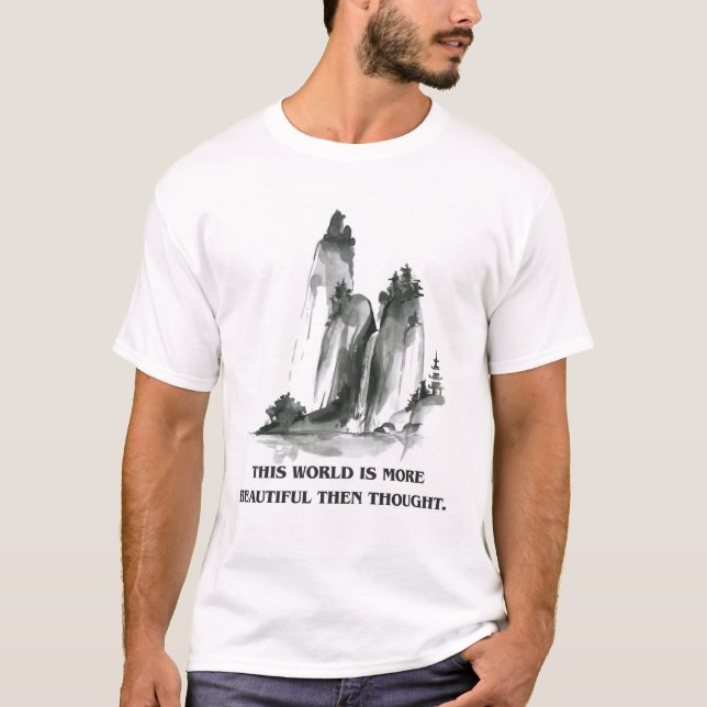 Zen Art & Nature Inspired T-Shirt (Front)