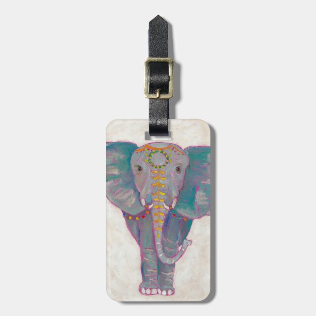 Zen Asian Elephant Luggage Tag (Front Vertical)