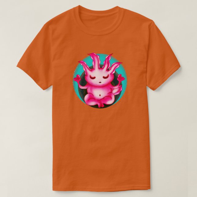 Zen Axolotl Meditation Buddha Funny Animal T-Shirt (Design Front)
