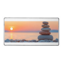 Zen Balanced Stones Ocean Sunset Large