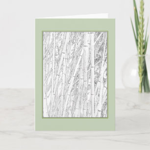 'Zen Bamboo' Blank Greeting Card