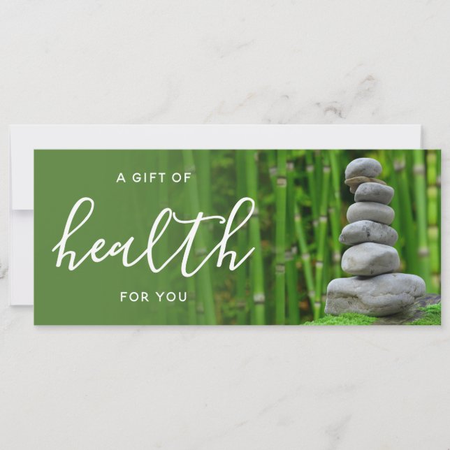 Zen Bamboo Chiropractic Care Gift Certificate (Front)