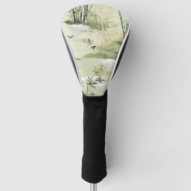 Zen Bamboo Forest Botanical Pattern (1) Golf Head Cover (Front)