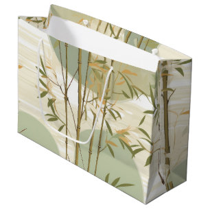 Zen Bamboo Forest Botanical Pattern (3) Large Gift Bag