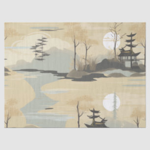 Zen Bamboo Forest Botanical Pattern (4) Tissue Paper