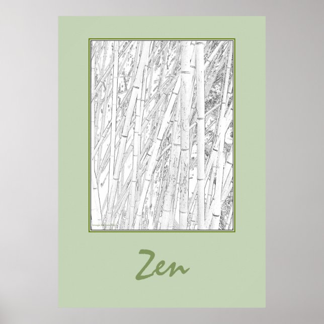 'Zen Bamboo'  Poster (Front)