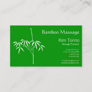 Zen Bamboo Wellness Professional Branding Business Card