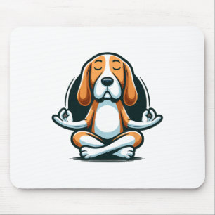 Zen Beagle Lance Canine Calmness Apparel Mouse Pad