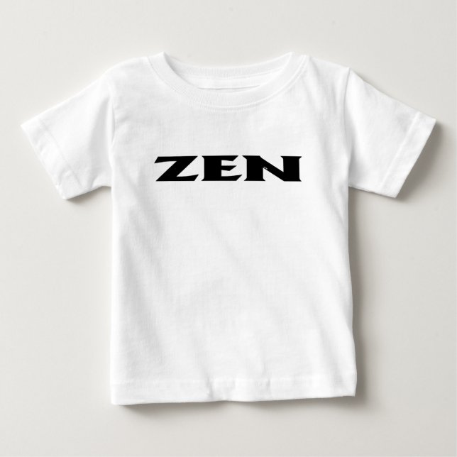 Zen black baby white shirt (Front)