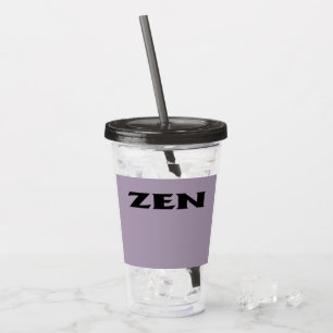 Zen black gray black acrylic tumbler