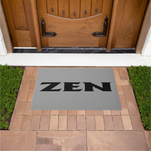 Zen black grey doormat
