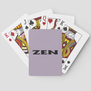 Zen black grey Poker playing cards
