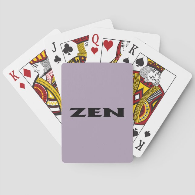Zen black grey Poker playing cards (Back)