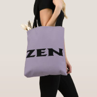 Zen black grey shoulder tote bag