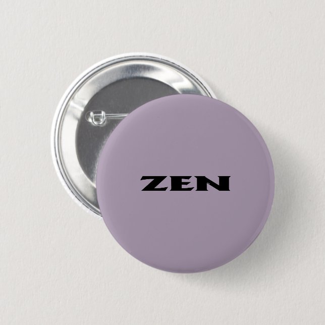 Zen black grey standard round button (Front & Back)