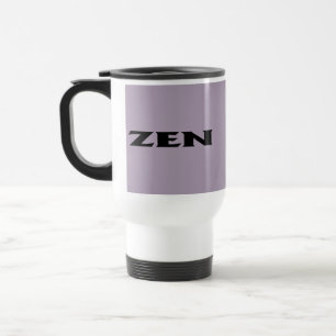 Zen black grey travel mug