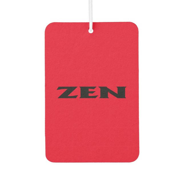 Zen black red car air freshener (Front)