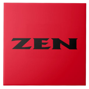 Zen black red large tile