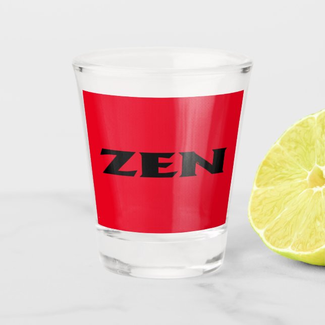 Zen black red shot glass (Front)