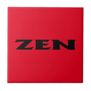 Zen black red small tile