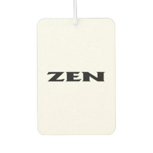 Zen black white car air freshener