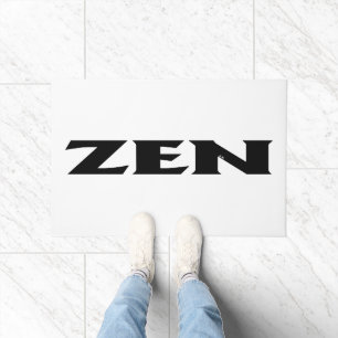 Zen black white doormat