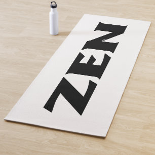 Zen black white exercise mat