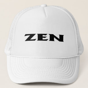 Zen black white foam trucker hat