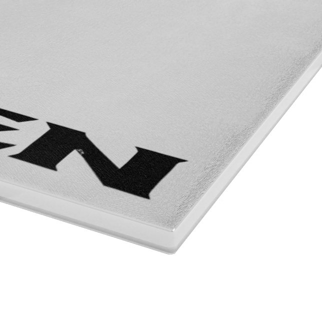 Zen black white glass cutting board (Corner)