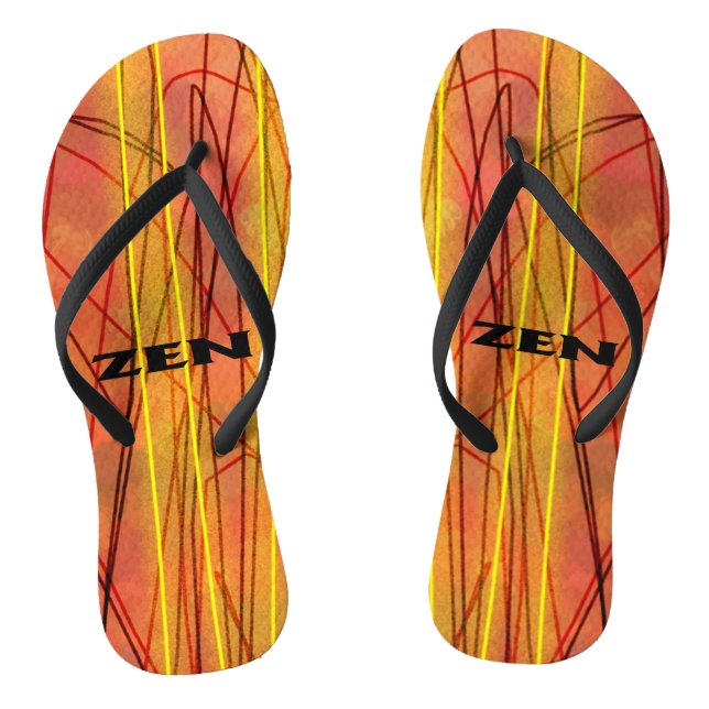 Zen black wire flip flops (Footbed)