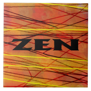 Zen black wire large tile