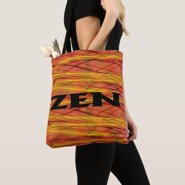 Zen black wire shoulder tote bag (Close Up)