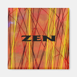 Zen black wire square magnet